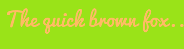 Image with Font Color FFBC64 and Background Color 9AE318